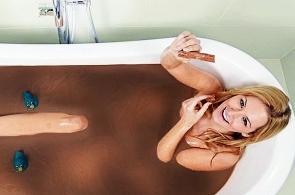 ванна с какао порошком