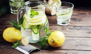 Рецепт воды с имбирем, лимоном и огурцом для быстрого похудения