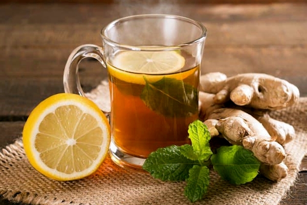 имбирный чай с мятой и лимоном 